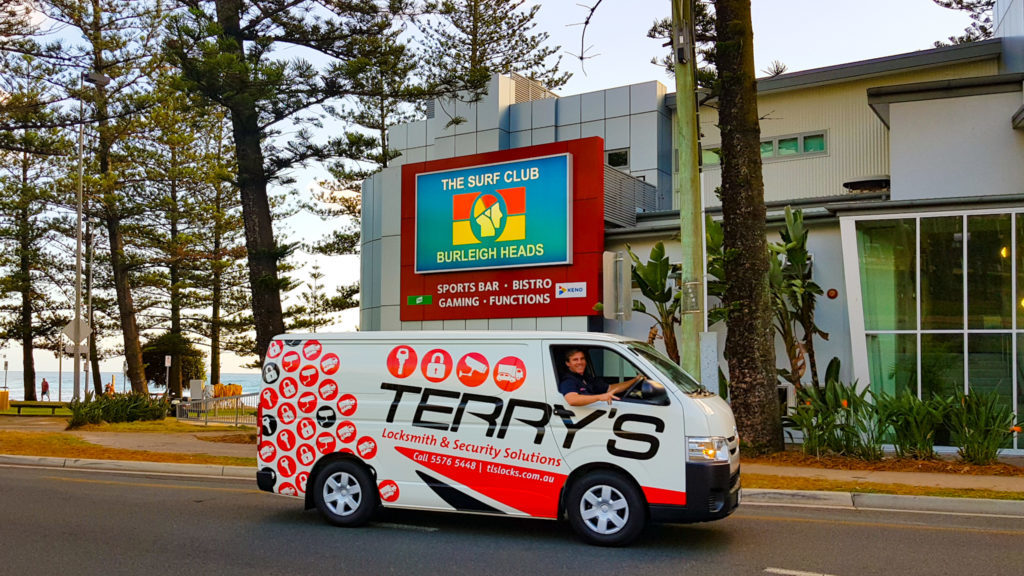 Terry's 24 hour Locksmith mobile service van on the Gold Coast